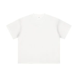 T-shirt personnalisé en coton de haute qualité T-shirt blanc vierge uni surdimensionné pour homme avec logo - Product Image 1