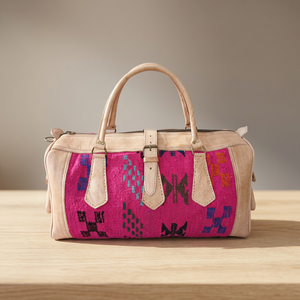 Sac de voyage unisexe de luxe classique en cuir véritable de haute qualité, élégant, avec poignée souple et fermeture éclair intégrée - Product Image 3