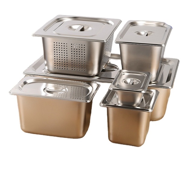 304 Stainless Steel Thickened Rectangular Portion & Dining Basin with Lid Filter Basin Household Serving Tray