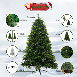 Árbol <span class=keywords><strong>de</strong></span> <span class=keywords><strong>Navidad</strong></span> Artificial Pequeño <span class=keywords><strong>de</strong></span> PE Impermeable para Interiores, Marca Binchi, <span class=keywords><strong>con</strong></span> <span class=keywords><strong>Ramas</strong></span> Estilo Nieve, Piñas, Base Redonda <span class=keywords><strong>y</strong></span> Colores Personalizables - Product Image 2