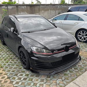 Amp-Z Front Lip Spoiler For Volkswagen Golf MK7 GTI 2013-2016 Piano Black Carbon Fiber Texture Matte Finish Tuning Style - Product Image 2