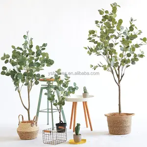 Artificial plants eucalyptus plantas green plantas bonsai home decoration fake tree