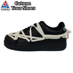 <span class=keywords><strong>OEM</strong></span> ODM 定制鞋类制造商 男士休闲街头潮流运动鞋 设计师品牌步行风格系带滑板鞋 - Product Image 3