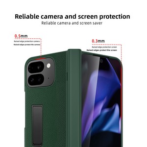 Funda para Google Pixel 10 Pro Fold con Soporte, Cuero con Textura de Litchi, Protector de Pantalla Integrado, Protección Total a Prueba de Golpes - Product Image 5