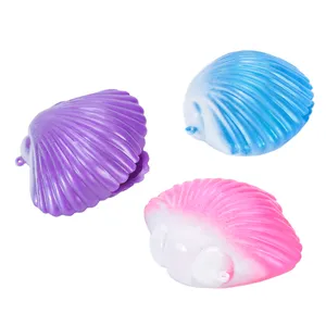2024 Neuheit Gag Spielzeug Logo drucken Anti-Stress-Muschel Wasser Perlen gefüllt umwelt freundliche tpr Kinderspiel zeug Geschenk