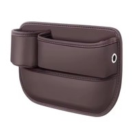 Organisateur multifonctionnel en cuir de grande capacité pour console de voiture.