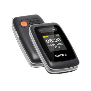 UNIWA V202T <span class=keywords><strong>Telefono</strong></span> Cellulare 4G <span class=keywords><strong>a</strong></span> <span class=keywords><strong>Conchiglia</strong></span> per Anziani, Display Doppio da 2.4/1.77 Pollici, Compatibile con Apparecchi Acustici HAC, Tastiera con Caratteri Grandi, Tasto SOS - Product Image 5