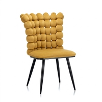 Chaise de salle à manger moderne de luxe en velours, chaise d'appoint créative avec dossier en forme de bulle, rembourrée, pour le mobilier de salon