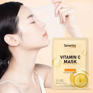 Vente en gros 100% Hydrogel organique blanchissant nourrissant en profondeur hydratant peau lisse contrôle de l'huile masque à la vitamine C