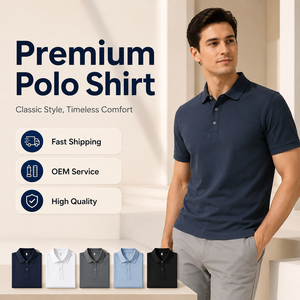 Polos Clásicos para Hombre con Logotipo Bordado Personalizado, Fabricante de Alta Calidad, Camisetas Casuales Suaves y Transpirables, Polos al por Mayor - Product Image 1