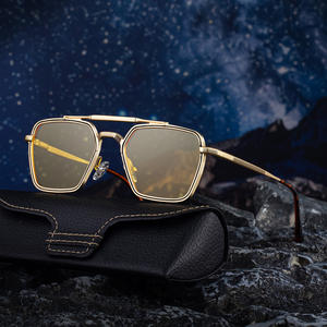 Gafas de Sol Poligonales para Hombre KSL-98389, Marco de Aleación de Zinc, Protección UV400, Uso en Exteriores, Lentes de PC de Color Negro - Product Image 2