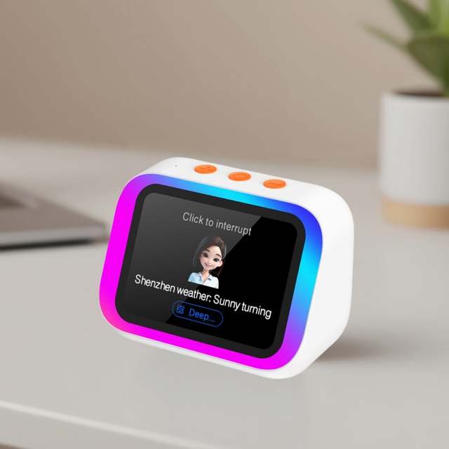 AI Smart Speaker Simultaneous Interpretation Voice Assistant RGB Lights Digital Photo Frame Alarm Clock for V5.4 USB-C