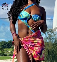 Mly 2025 Vrouwen Hot Eendelig Print Speciaal Patroon Badkleding Badpak Zwemkleding Zwemjurk Zwembadpak