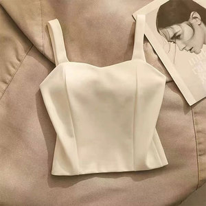 Débardeur à bretelles froncées pour femmes, caraco Slim Fit sans manches à col carré, personnalisé - Product Image 5