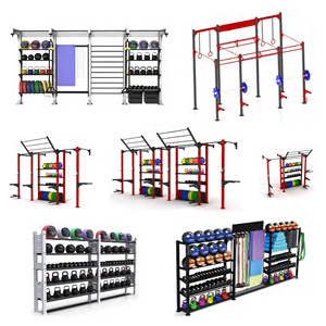 Equipo de Gimnasio Multifuncional Completo, Soportes de Almacenamiento para Equipos de Gimnasio, Soportes de Potencia Múltiples, Entrenador de Soportes de Potencia, Equipo de Gimnasio Unisex, Equipo de Gimnasio Cross Fit, Juego Completo - Product Image 1