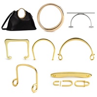 Asa de aleación para bolso, asa metálica dorada para accesorios de bolsos y piezas de bolsos, accesorios DIY para hacer carteras