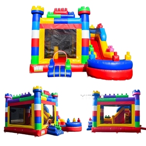 Lâu đài phao liên hoàn thương mại, thiết kế tùy chỉnh cho người lớn và trẻ em, có cầu trượt, bể bơi, khu vui chơi nhảy múa - Product Image 3