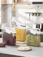 Distributeur Multifonctionnel Rechargeable et Transparent en Plastique Hermétique pour Savon, Lessive et Adoucissant