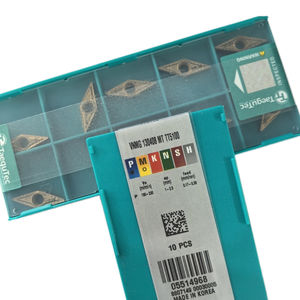 เม็ดมีดคาร์ไบด์เคลือบ PVD รุ่น VNMG130408 MT TT510 ยี่ห้อ Taegutec รูปทรงสามเหลี่ยม สำหรับงานกลึง HSS พร้อมแผ่นรีมเมอร์ ผลิตตามแบบ OEM สำหรับเครื่อง CNC - Product Image 1