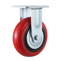 Charge élevée industrielle Roulette de chariot pivotante à plaque supérieure robuste de 1 tonne avec roue de frein Charge 300kg