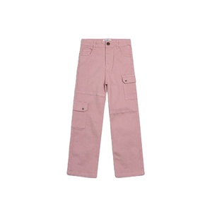 All'ingrosso <span class=keywords><strong>pantaloni</strong></span> Cargo per bambini in cotone per ragazze Multi bottone elastico da 2 a 8 anni <span class=keywords><strong>pantaloni</strong></span> per bambini con disegno a gamba larga - Product Image 4