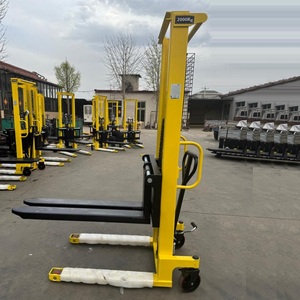 1ton 2ton nâng 1600 mét thủy lực tay <span class=keywords><strong>Stacker</strong></span> Heavy Duty khung thép Hướng dẫn sử dụng xe nâng <span class=keywords><strong>Pallet</strong></span> <span class=keywords><strong>Stacker</strong></span> - Product Image 1