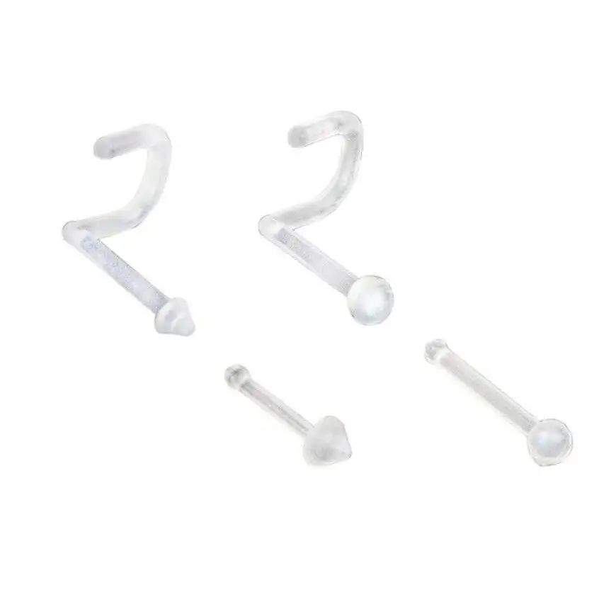 Bioflex Clear NOSE Stud Bar Flexible Retainer Bar