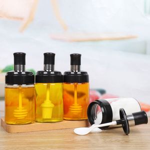 <b>Kitchen</b> <b>Accessories</b> Seasoning Jar Combination Set Household Glass Spice Rack with Oil Pot Pepper Box Packed Herb Spice Tools - Product Image 2