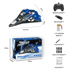 Aijh 2.4GHz <span class=keywords><strong>RC</strong></span> máy bay <span class=keywords><strong>RC</strong></span> máy bay trực thăng 360 ° lật máy bay chiến đấu máy bay phản lực đồ chơi với đầy màu sắc dẫn chuyển hướng đèn điều khiển từ xa máy bay - Product Image 6