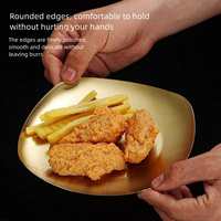 Assiette multi-usages en acier inoxydable de style coréen, écologique et durable, pour les collations, le barbecue, le hot-pot, la viande grillée - Utilisation commerciale et domestique