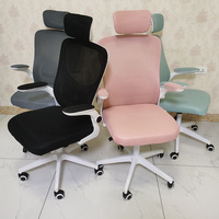 Chaise ergonomique moderne et confortable de bureau d'ordinateur de tâche de siège de tissu de maille de milieu de dos de pivot avec le soutien lombaire