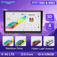 Radio Universal 2 DIN Portátil de 9/10 Pulgadas con Pantalla Táctil 1280x720, GPS Integrado, WiFi, Mirror Link, Navegación, Android 10, Amplificador para Tablero