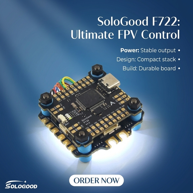 SoloGood F722 Flight Controller 80A 4in1 ESC Stack 6S/8S ICM42688P Gyro 3-8S Flytower for FPV Drones Accessories Wholesale