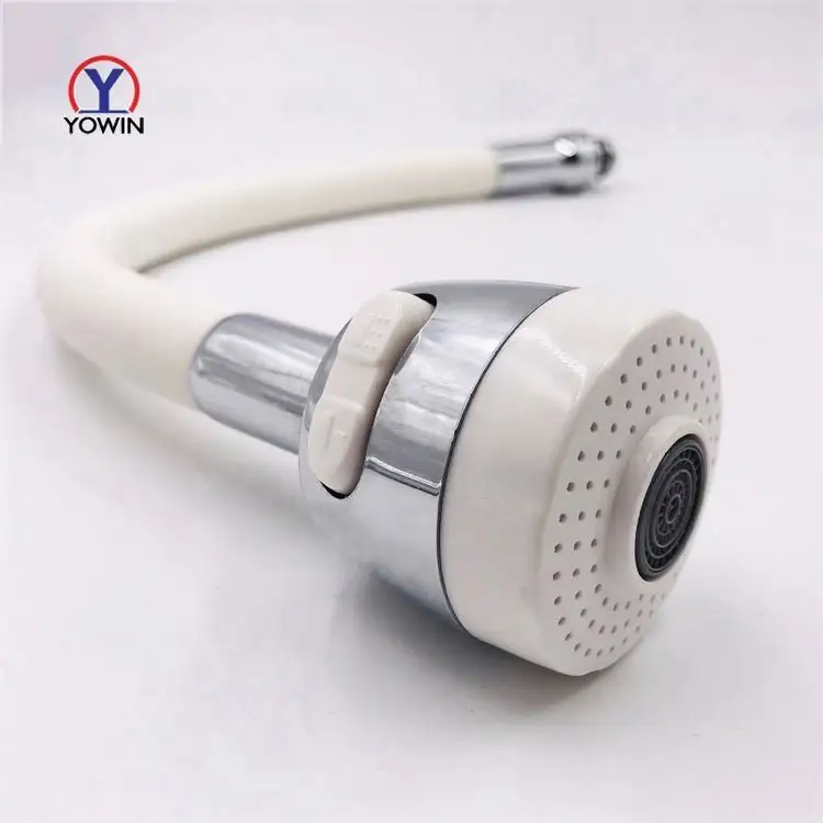 Yowin White Single Silicone Hose Cold Faucet Hose for 360 Degree Kitchen Faucet