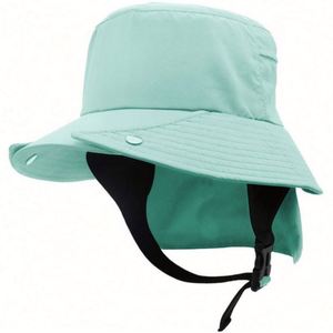 Outdoor <b>Flat</b> Top Wide Brim Fisherman Bucket <b>Hat</b> Quick Dry UV Protection Beach Surf <b>Hat</b> With Strap - Product Image 6