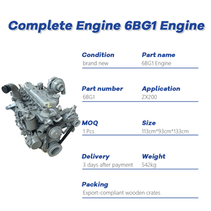 Запчасти для экскаваторов JELXEL: Двигатель 6BG1T для дизельных двигателей Isuzu в сборе - Product Image 3