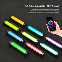 HXC Lampe de remplissage LED portable RGB à température de couleur réglable 2500K-9900K, faible consommation, pour diffusion en direct, tournage de films et équipes de télévision