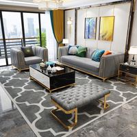 Leichte Luxus Wohnzimmer möbel Großhandels preis Benutzer definierte weiche Schnitt blau Modernes Leder Indoor Sofa Zimmer Set für Zuhause