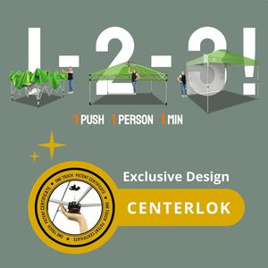 1 साइड दीवार के साथ 10x10 समुद्र तट तम्बू एक पुश सेटअप सेटअप बाहरी सूर्य छाया - Product Image 6