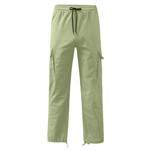 Comfortable Lightweight Mens Cargo <b>Trousers</b> with High <b>Elastic</b> Waist Canvas Fabric for <b>Work</b> Travel & Outdoor Activities - Product Image 5