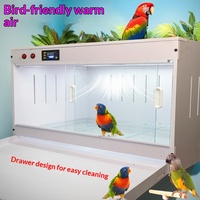 Boîte d'alimentation pour animaux de compagnie avec chauffage par le vent, tiroir, incubateur pour serpents, PVC, perroquet, oiseau, poulet, type plafond LED, rectangle