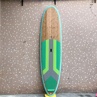 Vente en gros de planches de surf debout en époxy de haute qualité planches de surf en fibre de verre SUP en bambou avec logo personnalisé pour les sports nautiques