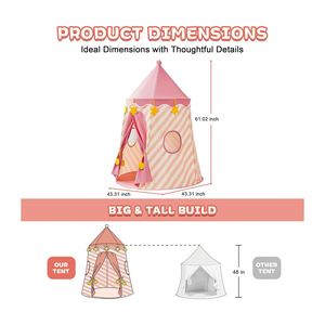 Tente de jeu pour enfants spacieuse et bien ventilée, château de princesse pour jeux d'intérieur - Product Image 3