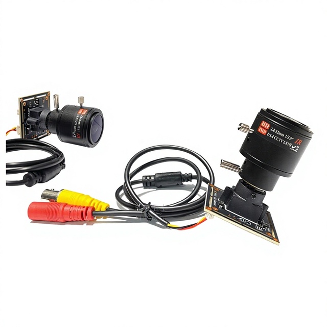 2.8mm-12mm Focusing Zoom HD 1200 Line CMOS Telephoto Lens Monitoring Camera Module Full Set Plug Play Backlight Compensation