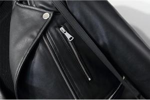 <span class=keywords><strong>Veste</strong></span> en Cuir <span class=keywords><strong>Moto</strong></span> Courte et Tendance Taille Haute <span class=keywords><strong>Femme</strong></span> Nouvelle Collection Automne 2024 - Product Image 4