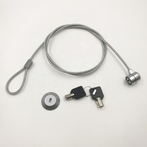 RuiWor RW0202 <strong>Laptop</strong> Anti Theft <strong>Lock</strong> Stainless Steel Wire with Transparent PVC Cover <strong>Lock</strong> Go with Port Sticker Base - Product Image 1