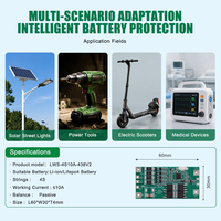 Sistema de Gestión de Baterías de Iones de Litio LWS BMS 4S 10A 15A 14.8V, BMS 4s Lifepo4 para Paquetes de Baterías