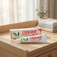 Vente en gros STRONGMINT 63g Dentifrice au fluorure et au calcium, saveur menthe forte, haleine fraîche, anti-caries, dentifrice pour adultes
