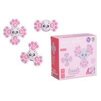 Jouets de bain pour bébé Portable Early Learning Trois pièces Baby Spinner Toy avec ventouse pour bébé Jouets