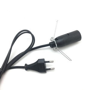 <span class=keywords><strong>HM</strong></span> <span class=keywords><strong>HM</strong></span>-007 2A 250V CE E14 Portalámparas AC IEC Cable para Electrodomésticos con Interruptor 303, 1.5m PVC y Cobre 2x0.5mm - Product Image 5